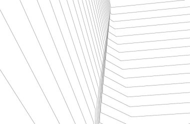 3d mimari sanat, vektör illüstrasyonu