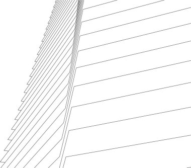 3d mimari sanat, vektör illüstrasyonu