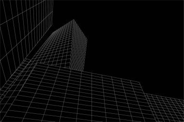 3d mimari sanat, vektör illüstrasyonu