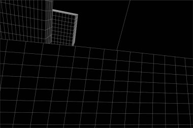 3d mimari sanat, vektör illüstrasyonu