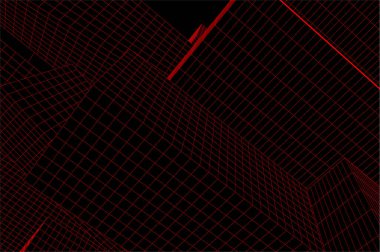 3d mimari sanat, vektör illüstrasyonu