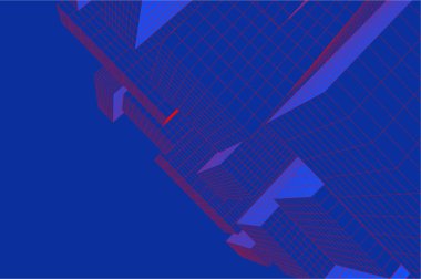 3d mimari sanat, vektör illüstrasyonu