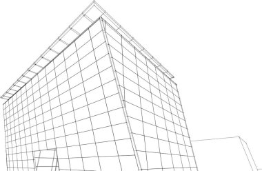 3d mimari sanat, vektör illüstrasyonu