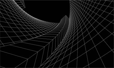 3d mimari sanat, vektör illüstrasyonu