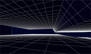 3d mimari sanat, vektör illüstrasyonu