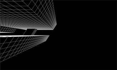 3d mimari sanat, vektör illüstrasyonu