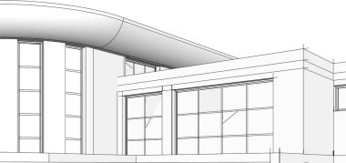 3d mimari sanat, vektör illüstrasyonu