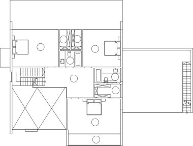 3d mimari sanat, vektör illüstrasyonu