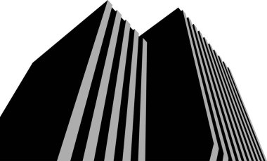 3d mimari sanat, vektör illüstrasyonu