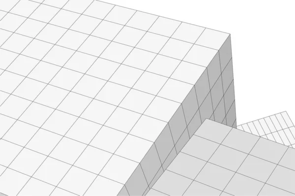 3D建筑艺术 矢量图解 — 图库矢量图片