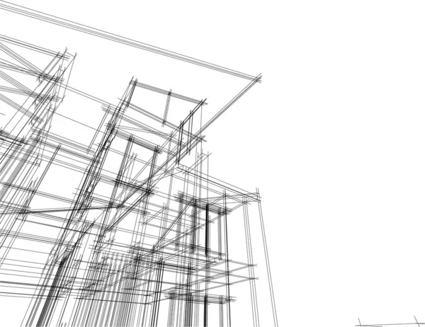 3D建筑艺术 矢量图解 — 图库矢量图片