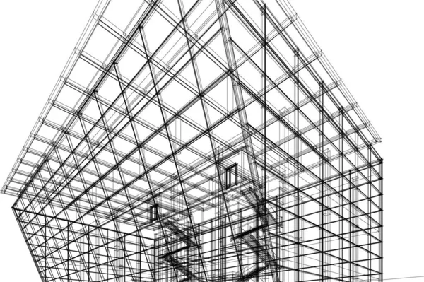 3D建筑艺术 矢量图解 — 图库矢量图片