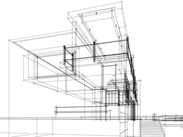 Architectonische Kunst Vector Illustratie — Stockvector