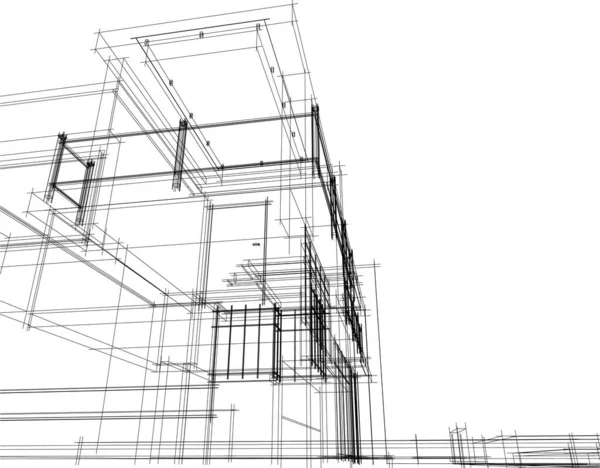 3D建筑艺术 矢量图解 — 图库矢量图片