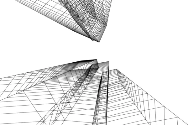Art Architectural Illustration Vectorielle — Image vectorielle