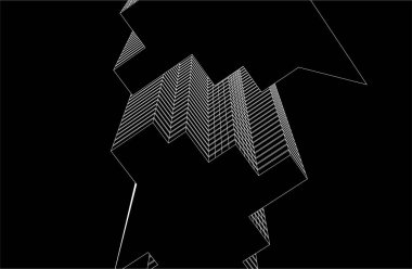 3d mimari sanat, vektör illüstrasyonu