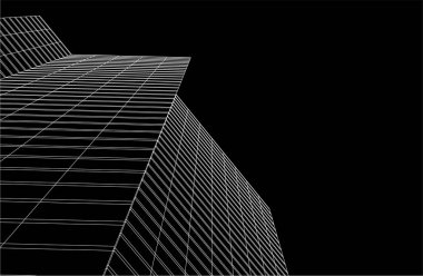 3d mimari sanat, vektör illüstrasyonu