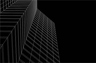 3d mimari sanat, vektör illüstrasyonu