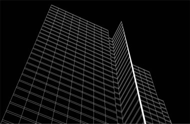 3d mimari sanat, vektör illüstrasyonu