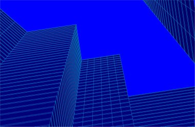 3d mimari sanat, vektör illüstrasyonu