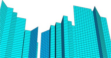 3d mimari sanat, vektör illüstrasyonu