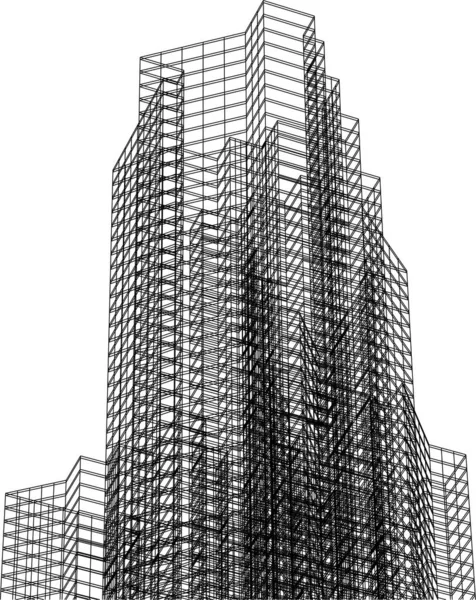 3D建筑艺术 矢量图解 — 图库矢量图片