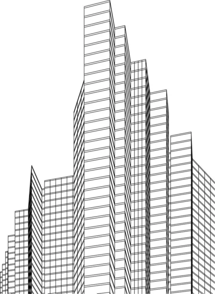 Architectonische Kunst Vector Illustratie — Stockvector