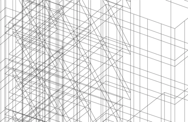 3D建筑艺术 矢量图解 — 图库矢量图片