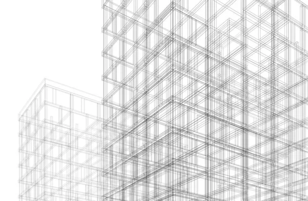 Arte Arquitectónico Ilustración Digital — Foto de Stock