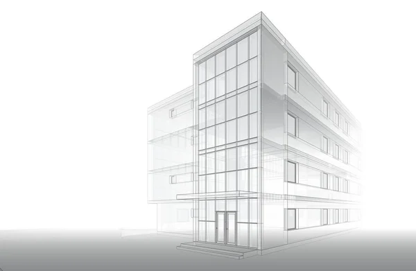 3D建筑艺术 数字图像 — 图库照片