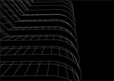 3d mimari sanat, vektör illüstrasyonu