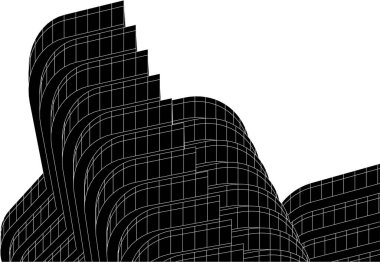 3d mimari sanat, vektör illüstrasyonu