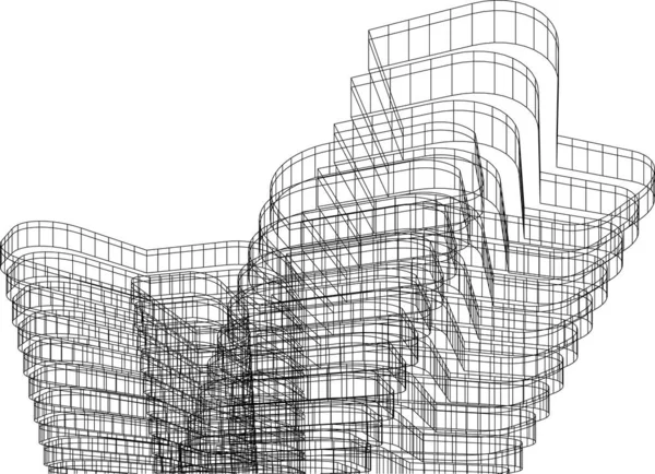 3D建筑艺术 矢量图解 — 图库矢量图片