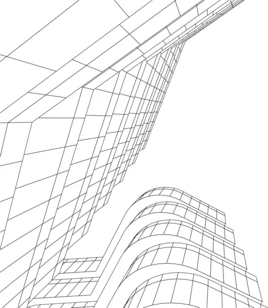 Art Architectural Illustration Vectorielle — Image vectorielle