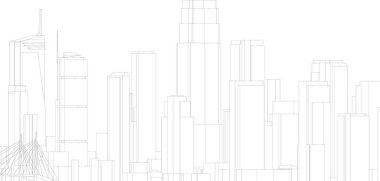 3d mimari sanat, vektör illüstrasyonu