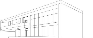 3d mimari sanat, vektör illüstrasyonu