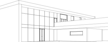 3d mimari sanat, vektör illüstrasyonu