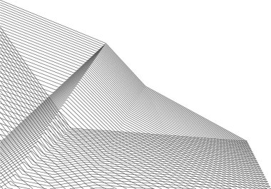 3d mimari sanat, vektör illüstrasyonu