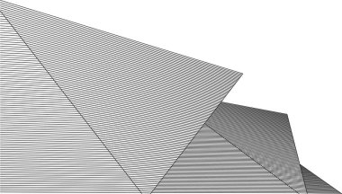 3d mimari sanat, vektör illüstrasyonu