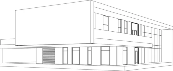 3D建筑艺术 矢量图解 — 图库矢量图片