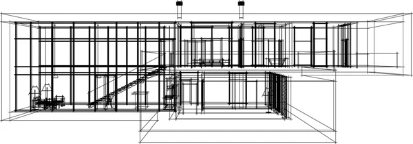 Architektonické Umění Vektorová Ilustrace — Stockový vektor