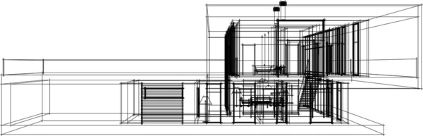 3D建築美術 ベクターイラスト — ストックベクタ