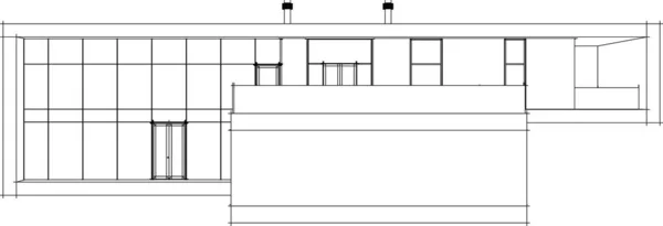 Architektonische Kunst Vektorillustration — Stockvektor