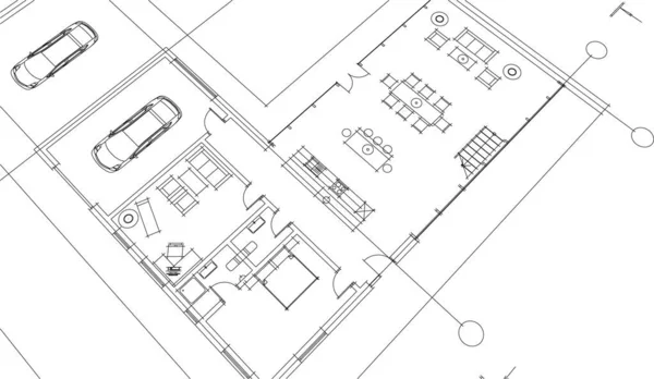 Architektonische Kunst Vektorillustration — Stockvektor