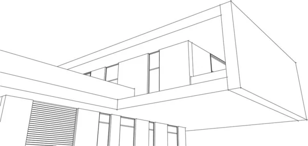 3D建筑艺术 矢量图解 — 图库矢量图片