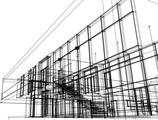 3d mimari sanat, vektör illüstrasyonu