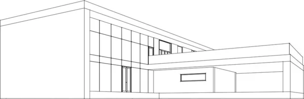 3D建筑艺术 矢量图解 — 图库矢量图片