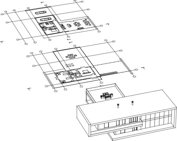 Arkitektkonst Vektorillustration — Stock vektor