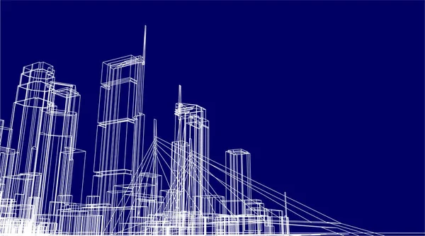 3d mimari sanat, vektör illüstrasyonu