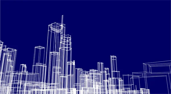 3d mimari sanat, vektör illüstrasyonu